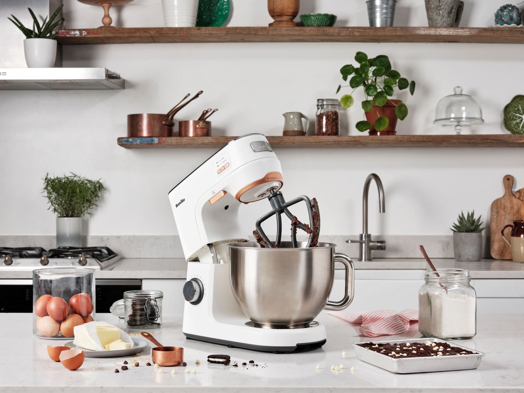 The Breville Stand Mixer with HeatSoft® Technology, there’s no wait to